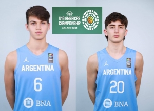 Giovannetti y Bocca con la camiseta de la Selección U16.