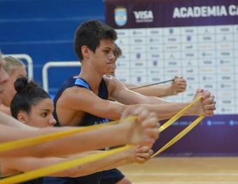 Lucas Giovannetti entrenando en la Academia CABB.