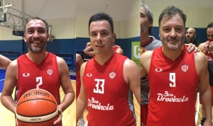 Tridente de gol para la victoria de Banco Provincia sobre Arquitectura:  Juan Pablo &quot;Pelu&quot; González (izquierda), Martín &quot;Chapa&quot; Schapavaloff (centro) y Diego Carchini (derecha).