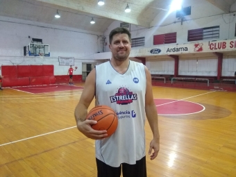 Diego Prego en primer entrenamiento en La Caldera.