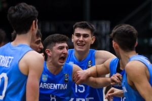 Lo grita bien fuerte. Bocca y el festejo con Argentina en la victoria sobre Canadá.