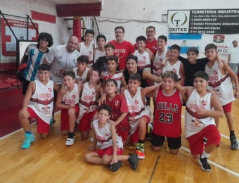 La categoría mixta Sub 13 de Sportivo Pilar en La Caldera.