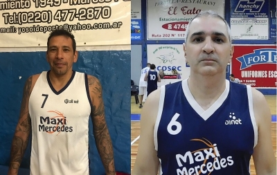 Dupla letal: Javier "Chendo" Fernández (izquierda) y Matías "Shooter" Zumpano (derecha) anotaron 51 puntos para que Unitarios le quitara el invicto a Olimpo de Lanús.