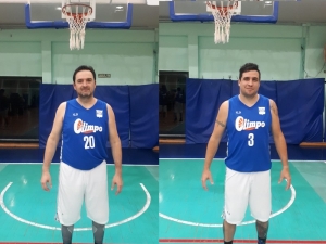 Marcelo Severi (izquierda) y Ariel Lema (derecha) fueron los destacados de Olimpo en su victoria ante Bella Vista.