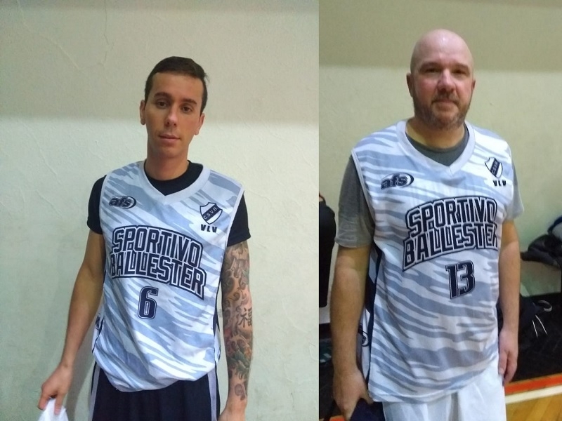 Cristian Santiso (izquierda) y Claudio &quot;el Titán&quot; Romano (derecha) fueron los goleadores de Ballester.