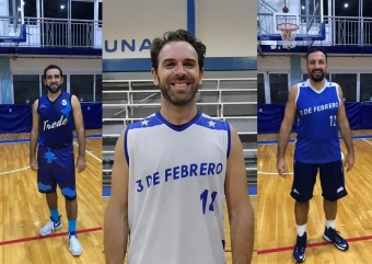 Germán Roson (izquierda), Pablo Rajch (centro) y Gabriel &quot;el Romano&quot; Coluccio encabezaron la victoria de Tres de Febrero a domicilio sobre River.